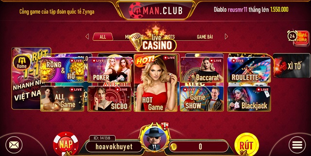 Baccarat tại Manclub có gì?